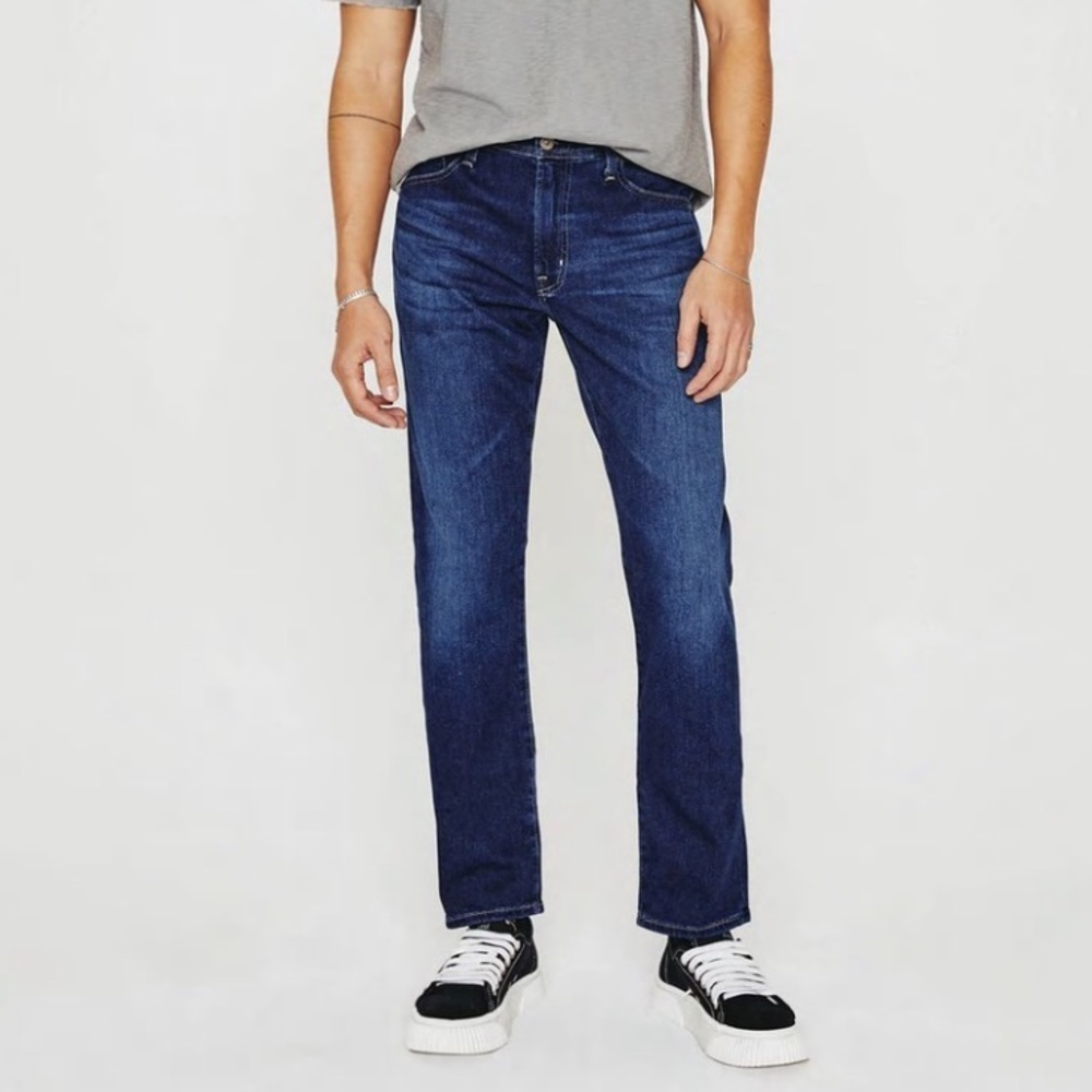 AG Adriano Goldschmied Mens Everett Slim Straight Blue Jeans, size 30